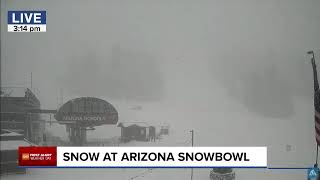 WATCH LIVE Snow falling in Flagstaff as new winter storm moves in [upl. by Awjan438]