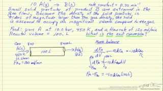 Variable Density Reaction in a PFR [upl. by Klimesh]