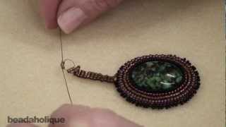 How to Bead Weave a Ladder Stitch Bail [upl. by Alyled]