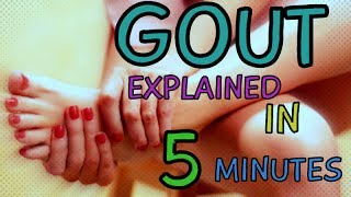 Gout Treatment  Causes  What is Gout Gout Explained in 5 Minutes Pathophysiology [upl. by Nirb]