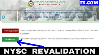 How to Revalidate NYSC  NYSC REVALIDATION  NYSC REVALIDATION WITH MOBILE PHONE 20232024 [upl. by Gracie]