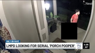 LMPD looking for ‘Porch Pooper’ after man seen defecating on same porch multiple times [upl. by Mahau]