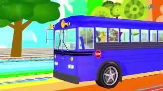 The Wheels On The Bus Nursery Rhymes  3D Animations English Children Nursery Rhymes Songs in HD [upl. by Artus]