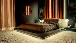 My Modern Minimalist Tech Bedroom Tour  Dark Mode [upl. by Eeryt]