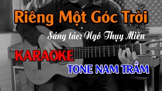 Riêng Một Góc Trời  Karaoke Tone Nam Trầm  Beat Guitar [upl. by Lehcem]