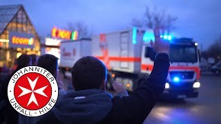 JohanniterWeihnachtstrucker 2019 Abfahrt in Wunstorf [upl. by Enelhtac966]