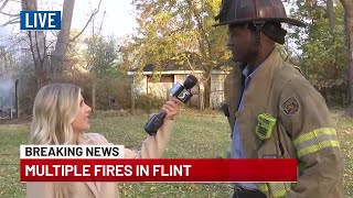 Multiple Fires in Flint [upl. by Ahsinrat]