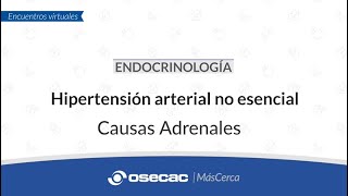 ENDOCRINOLOGÍA  Hipertensión arterial no esencial  causas adrenales [upl. by Arriaet]