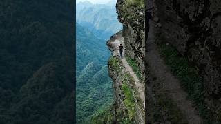 Chongqing Zhaoyun Mountain the most dangerous cliff road china fpy amazing fypシ photography [upl. by Neened]