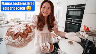 Brot backen für meine Familie 🥰 Homemade Sauerteigbrot Rezept Sourdough selber machen Mamiseelen [upl. by Akcire]