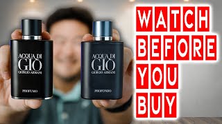 Armani Acqua Di Gio Profondo VS Profumo Review [upl. by Jacobo397]