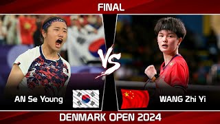 FINAL  AN Se Young KOR vs WANG Zhi Yi CHN  Denmark Open 2024 Badminton [upl. by Terriss]