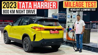 2023 Tata Harrier Facelift Mileage Test  Headlights amp Comfort Test  Best SUV [upl. by Gnouc]