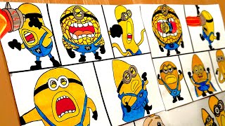 How to Draw ALL MEGA MINIONS Despicable Me 4 [upl. by Viridis]