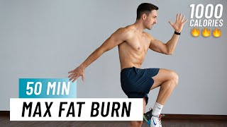 50 MIN FULL BODY CARDIO HIIT  Burn 1000 Calories No Equipment Home Workout [upl. by Aelrac]