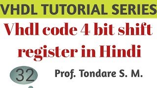 Vhdl code of shift register  How to write vhdl code of serial in parallel out shift register [upl. by Harbird]