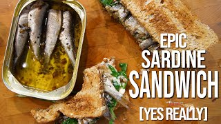 Best Sardine Sandwich Recipe  SAM THE COOKING GUY [upl. by Oretos]