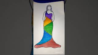 Multi Colour Dress Design ❤️👗unique dress design youtubeshorts youtubecontent satisfying [upl. by Helse]