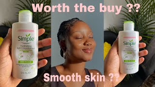 SIMPLE HYDRATING LIGHT MOISTURIZER ONE MONTH REVIEW  AFFORDABLE SKINCARE [upl. by Yraek]