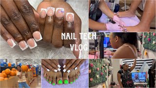 Days In The Life of a Nail Tech  Ep 4  Two Nail Client Day  Kids Costume Shopping [upl. by Steffin393]