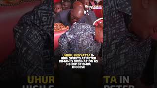 Uhuru Kenyatta in high spirits at his friend Peter Kimanis ordination in Embu [upl. by Atile]