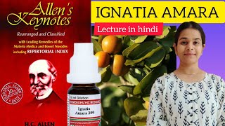 Ignatia amara homeopathic medicine Allens keynotes materia medica in hindi easy explanation [upl. by Ailegra]