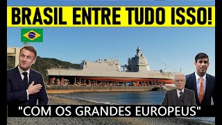 BRASIL se direciona com GIGANTES EUROPEUS Militar Naval military militar geopolitica [upl. by Enneira]