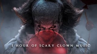 1 Hour of Scary Clown Music  Halloween Music [upl. by Zanas]