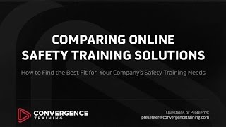 Webinar  Comparing Online Safety Training Systems [upl. by Attelra]