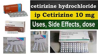 cetirizine hydrochloride tablets ip 10mg in hindi  cetirizine tablet  zyrtec  uses Side Effects [upl. by Coster]