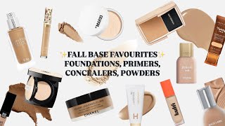 FALL FAVOURITES BEST FOUNDATIONS SKIN TINTS CONCEALERS POWDERS and PRIMERS FOR DRY SKIN [upl. by Ahsakal529]