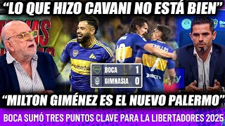 BOCA LE GANÓ A GIMNASIA  EL CRUCE ENTRE CAVANI Y ZEBALLOS  LAS PALABRAS DE GAGO🔵🟡 [upl. by Naitirb]