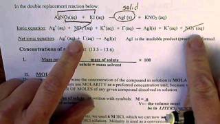 Aqueous Solutions Reactions amp Concentration units [upl. by Ihdin108]