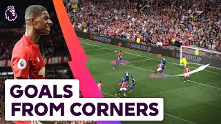 The Best Corner Goals  FT Marcus Rashford Trossard and MORE [upl. by Mychal]