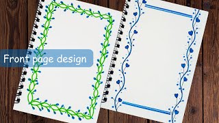 How to Draw Simple Border Designs  Easy Border Designs For Project Work Assignment paper design [upl. by Verdie]