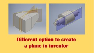 How to create a plane in Inventor [upl. by Lorelle]