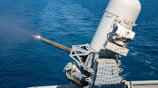 Phalanx CIWS in Action  Firing 4500 Rounds Per Min [upl. by Aoht269]