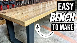 Making an EASY DIY Bench for Beginners  Woodworking [upl. by Leschen]