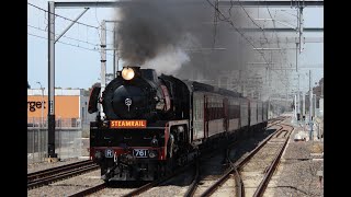 Steamrail Victoria’s 2nd Wild Vintage Train To Castlemaine with R761 featuring A66 [upl. by Heinrike880]