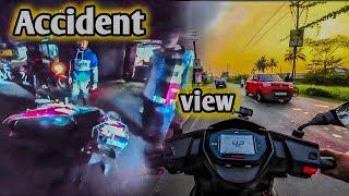 Live Accident 😞bengalivlog motovlog SinnuTheCrazyBoy [upl. by Gaal]