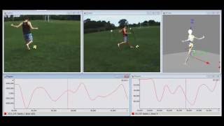 Soccer Kick Analysis Soccer Kick Biomechanics Markerless motion tracking outdoor [upl. by Atinas772]