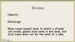 Fluvial Erosion and Base Level [upl. by Aikaz]