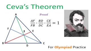 Cevas Theorem proof for PRMO RMO IMO and others Olympiads Exam A theorem of affine geometry [upl. by Yllor]