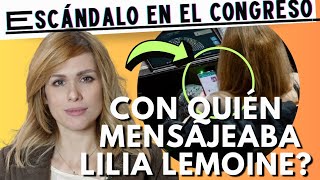 LILIA LEMOINE PILLADA CON FAMOSO PERIODISTA EN EL CONGRESO [upl. by Anul553]