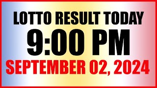 Lotto Result Today 9pm Draw September 2 2024 Swertres Ez2 Pcso [upl. by Martino]