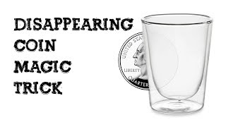 Disappearing coin under a glass magic trick LearnWithDiva [upl. by Mailand]