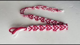 Heart Friendship BraceletBook Thread Bracelet Pattern 1112 Handmade heart wristband tutorial [upl. by Anaerda]