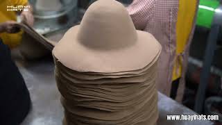 How to make the wool felt hat body or wool hoods for stetson hats [upl. by Eneri]