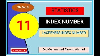 Laspeyers Index Number weighted index number index number chno 5 class 11th [upl. by Michal]