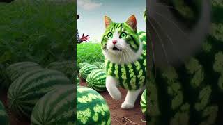 watermelon cat🙀 cute kitten baby [upl. by Aryl]